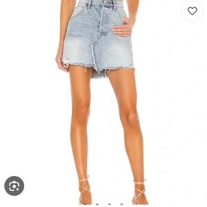 Free People mile high blue mini skirt